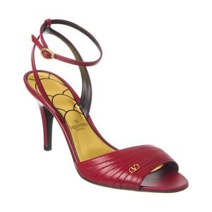 Valentino Ladycrush 90 Leather Sandal, Red